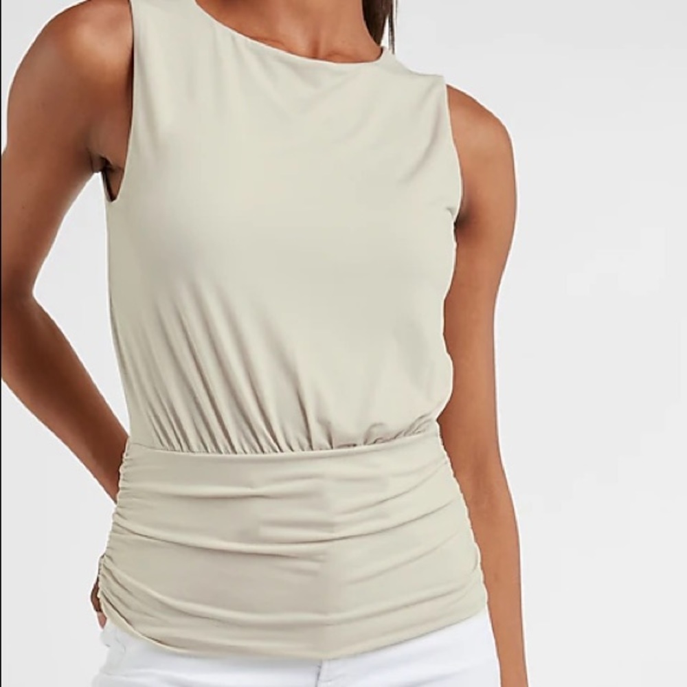 NWT Express Ruched Banded Bottom Tank